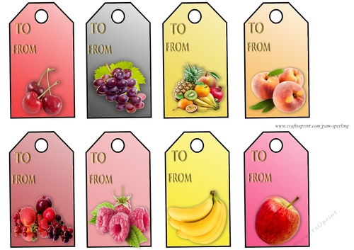 fruit gift tags