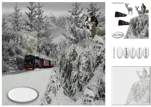 santa and the train