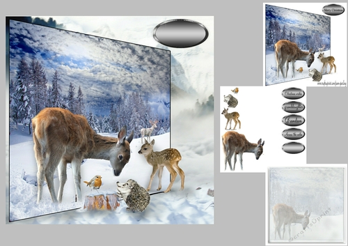 forest friends  in the snow