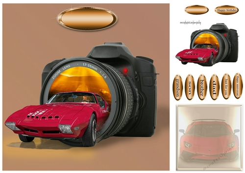 car coming out of a camera