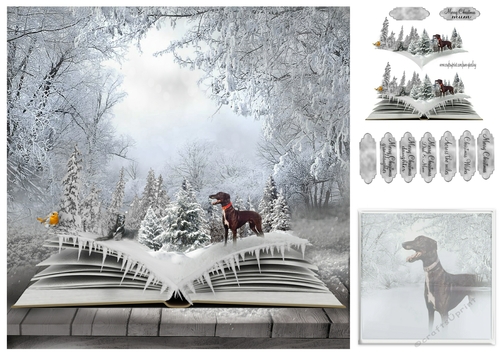 dogs in the snow