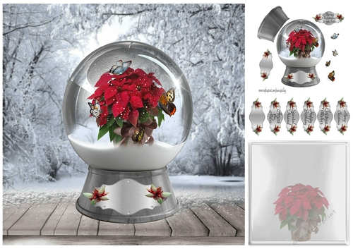 flowers in a globe 