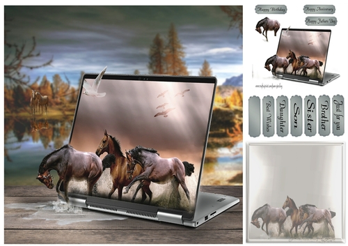 horses out of a laptop