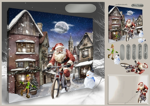Santa on a bike
