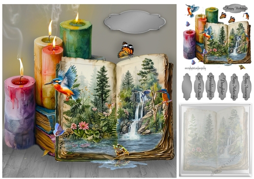 candles and books