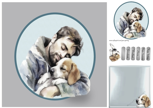 man and his pup