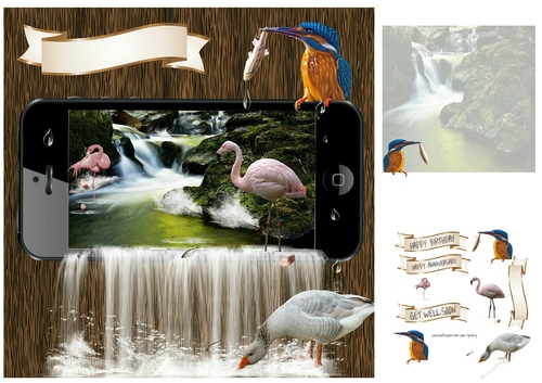 waterfall in the phone 