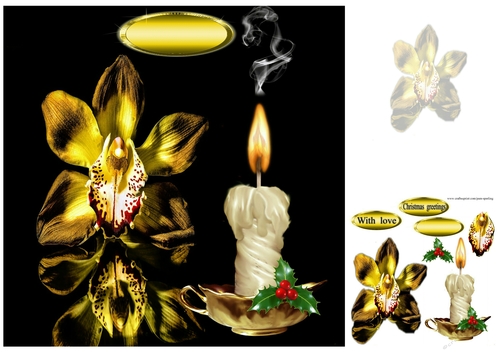 orchid and candle
