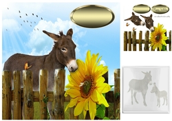 donkey and the sunflower