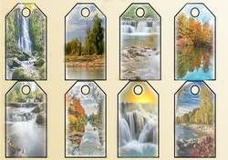 water scene gift tags