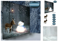 glowing snowman