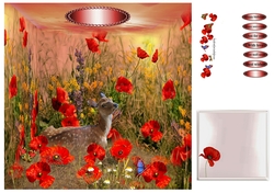 deer in the poppies
