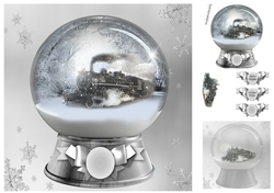 train in a globe