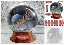 Santa in a globe