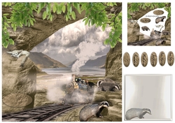 steam train and badgers