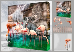winter flamingos