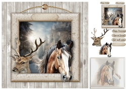 horse and deer