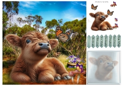 calf and the butterfly