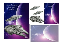 space moon space ships