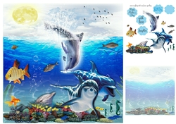 dolphins at play