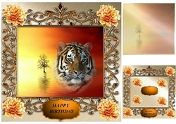 tiger in a frame