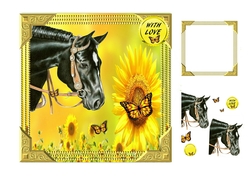 horse with butterflies