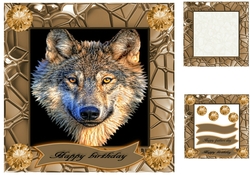 wolf in a frame