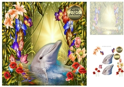 dolphin in the flowers