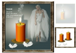 candle and angel