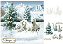 horses in the snow