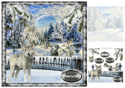 wolves in the snow