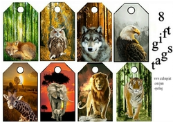 wildlife gift tags