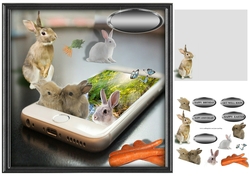 bunnies on the phone