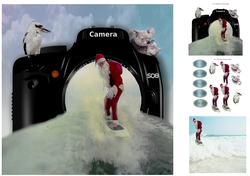 surfing santa