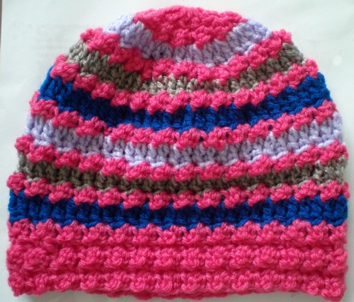 An Easy Crochet Harlequin Hat Pattern in 2 Sizes -to use up all your scraps of yarn