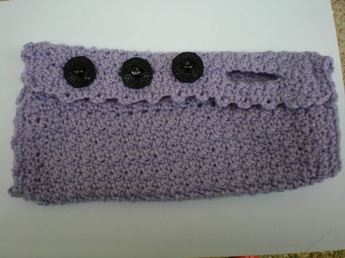 Cute As A Button  Wrist / Arm Warmers in Crochet