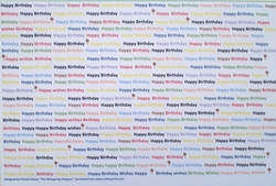 Happy Birthday with tiny Balloon Bunches inserted throughout,Background,backing paper and inserts