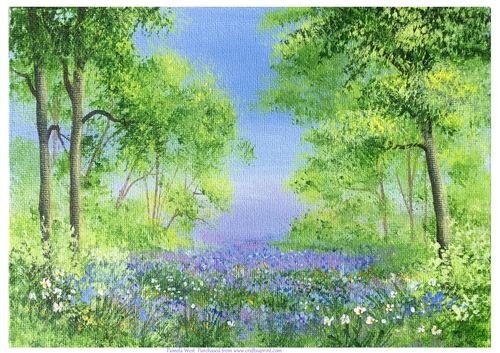 Bluebells 1 Original art for designer resources or card toppers