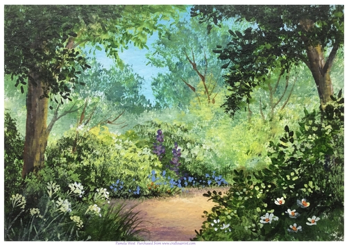 Summer Woods Original art for designer resources or card toppers