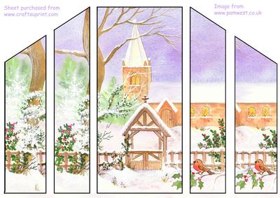 Church in Snow Theatre Fold Card