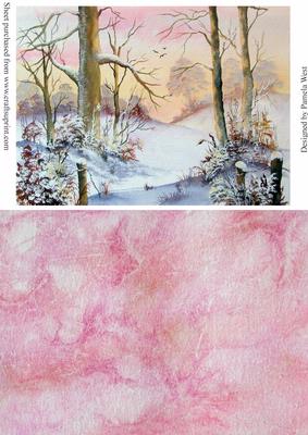 Winter Topper with Marble Paper