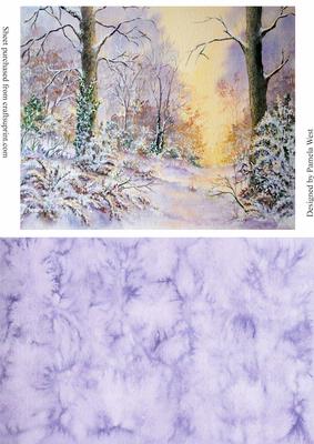 Snowscape Original Watercolour Topper