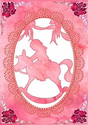 Rocking Horse Silhouette Card Front