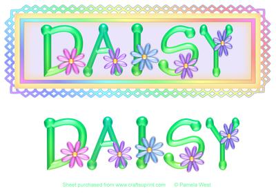 Daisy Name Card Topper