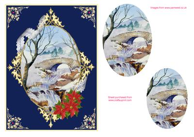 Bridge in Snow Step by Step Decoupage Card