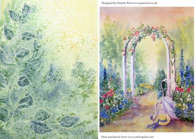 Garden Archway Topper and Background Sheet