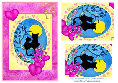 Cat Sweethearts Step by Step Valentines Card