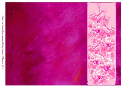 Rose and Crushed Silk Blank Card - Plum Shade
