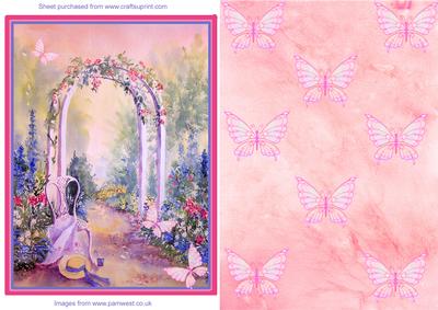Archway and Butterflies Topper and Background
