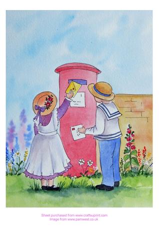 Original Watercolour Painting - Posting a Letter